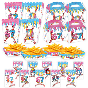 Kit <span class=keywords><strong>de</strong></span> Suministros para Fiesta <span class=keywords><strong>de</strong></span> Helados 67 Piezas, Cajas <span class=keywords><strong>de</strong></span> Regalo con Diseño <span class=keywords><strong>de</strong></span> Meme <span class=keywords><strong>de</strong></span> Béisbol, Contenedores para Papas Fritas, Cajas para Dulces, Póster, Notas Adhesivas, Bloc <span class=keywords><strong>de</strong></span> Notas, Regalo - Product Image 1