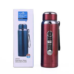 Termo deportivo de acero inoxidable con filtro, botella de agua recta, aislado, 600ml, 800ml, logotipo personalizado, venta al por mayor - Product Image 2