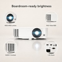 Projecteur professionnel PE-F57 4500 Lumens, lampe longue durée 20000 heures, 1080P Full HD, protection contre la lumière bleue