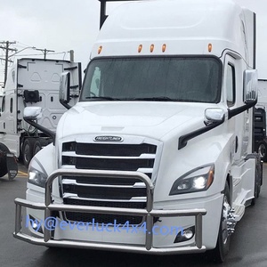 Freightliner <span class=keywords><strong>Cascadia</strong></span> 2018 pare-buffle de la calandre, pare-chocs avant en acier inoxydable avec support, Offre Spéciale! - Product Image 3