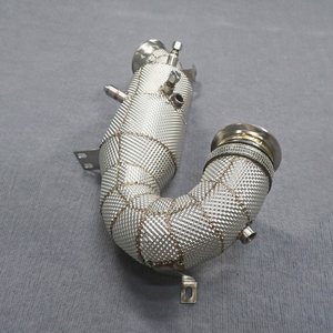 Exhaust Pipes for Mercedes-Benz 2019 GT50/GT53 E53 3.0T SS304 Exhaust Straight Downpipe With Heat Shield - Product Image 3