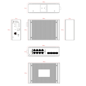 <span class=keywords><strong>Switch</strong></span> Industriale <span class=keywords><strong>Gigabit</strong></span> L2+ Gestito <span class=keywords><strong>PoE</strong></span>+ a 8 Porte con Alloggiamento in Metallo Rinforzato IP40 per Montaggio su Guida DIN - Product Image 4