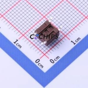 4-1437565-1 Tactile Switch SMD-4P,6x6mm Switch Single Pole Single Throw Round Button 1.6N Vertical Mount - Product Image 2