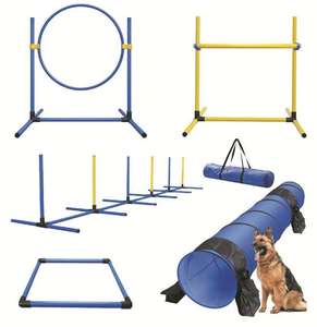 Juego de entrenamiento sostenible <span class=keywords><strong>para</strong></span> <span class=keywords><strong>perros</strong></span> al aire libre, equipo de agilidad que incluye PE PVC, plástico, carrera de obstáculos <span class=keywords><strong>para</strong></span> mascotas, saltos, suministros de entrenamiento <span class=keywords><strong>para</strong></span> mascotas - Product Image 6