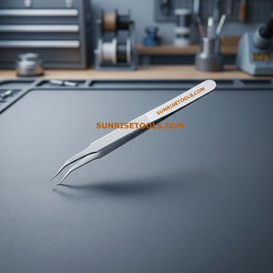 Pince à épiler conique en acier inoxydable, coupe baguette, à long bec, 200 mm, outil de fabrication de bijoux, pour maintenir des billes de 2 mm de diamètre, modèle 597B - Product Image 5