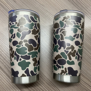 Gobelet isotherme camouflage 20 oz avec impression UV 3D personnalisée, faible MOQ, pour camping, extérieur et voyage - Product Image 2