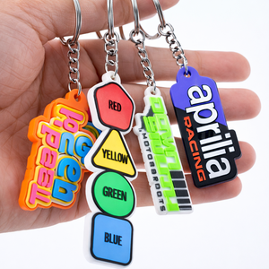 Porte-clés en silicone souple, design d'entreprise certifié, cadeau d'entreprise, logo personnalisé 2D/3D, porte-clés en PVC pour promotion - Product Image 1