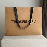 Sacs fourre-tout en fourrure pour magasins de vêtements, sacs en papier kraft personnalisés, épaissis, finition mate, pour boutiques de vêtements, chaussettes, chaussures, impression de logo en option