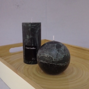Caro RUSTIC <b>Paraffin</b> Pillar Candle-Various Colors - Product Image 3