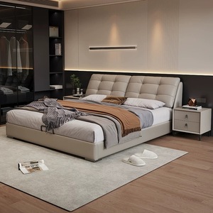 <span class=keywords><strong>Lit</strong></span> Double King Size Rembourré en Bois de Luxe Moderne avec Tiroirs et Matelas Intégré – Collection Chambre à Coucher - Product Image 6
