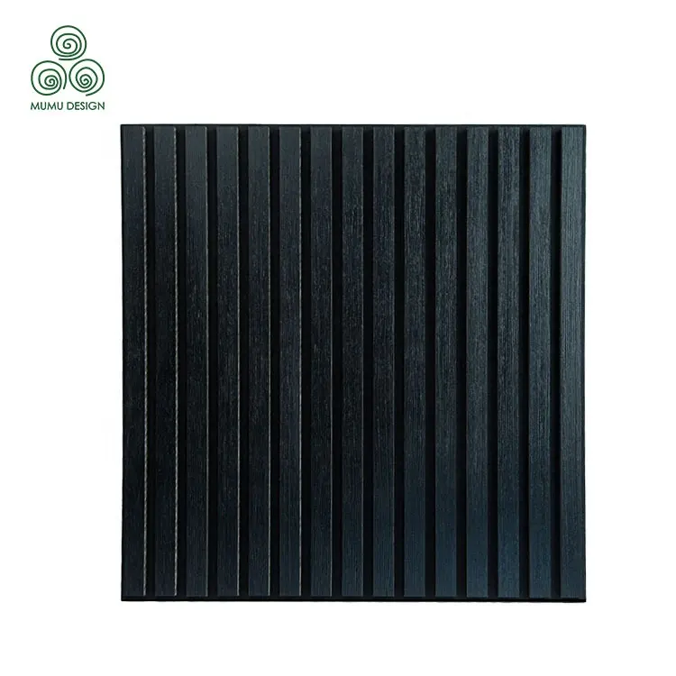 MUMU 3D Hexagon Acoustic Oak Ash Fabric Sound Insulation Slat Natural Wood Wall Covering Cladding Panel