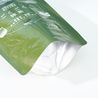 Sachet Doypack Personnalisé en Aluminium Brillant de Qualité Alimentaire pour Poudre de Matcha avec Fermeture Éclair, Sac Mylar