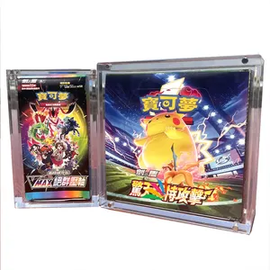 RAY YI 사용자 정의 도매 아크릴 포켓몬 일본 대형 부스터 박스 아크릴 디스플레이 케이스
