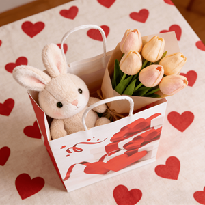 Sac en papier kraft recyclable de qualité supérieure pour la Saint-Valentin avec impression personnalisée pour les boutiques <span class=keywords><strong>et</strong></span> les magasins de cadeaux - Product Image 3