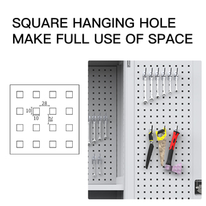 औद्योगिक धातु अनुकूलित आधुनिक भंडारण कैबिनेट ग्रे गैरेज 4 पीसी समायोज्य अलमारियों पेगबोर्ड भारी उपकरण भंडारण बेडरूम होटल - Product Image 3