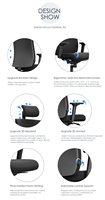 Chaise de bureau en cuir à dossier haut pivotant, ergonomique et multifonction, avec appui-tête 3D