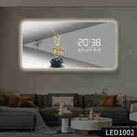 Peinture murale LED Art déco moderne, art mural lumineux en porcelaine de cristal, personnalisable, décoratif