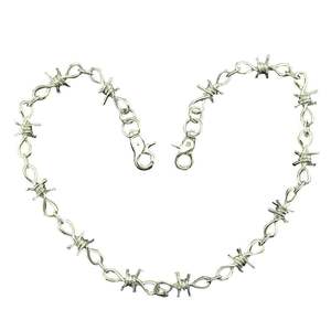 Spike Chain Necklace <b>Bracelet</b> <b>Set</b> Zinc Alloy Geometric Party Jewelry Fashion Hip Hop Punk Style - Product Image 2