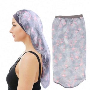 Bonnet en satin pour cheveux longs, idéal pour les tresses et comme bonnet de nuit, ajustable, unisexe, pour usage quotidien en extérieur - Product Image 1