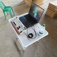Bureau d'ordinateur en MDF avec pieds en métal, nouveau design, pliable, pour ordinateur portable, vente en gros