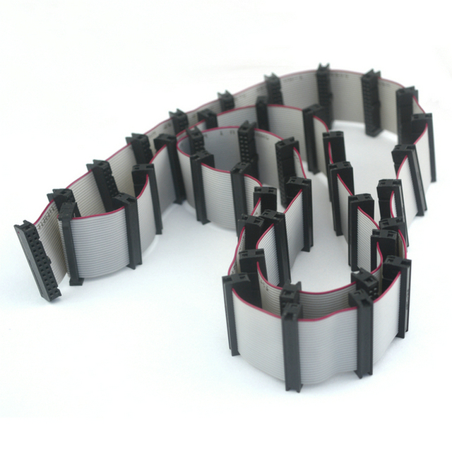 Custom IDC Ribbon Flat Cable 28awg 1.27mm Pitch Cable 2.54mm Connector 26pin 30pin 36pin Display LED Connector Cable
