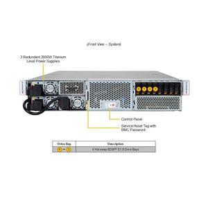 Serveur en rack Supermicro SYS-212GB-NR 2U DDR5 ECC NVMe Hot Swap Barebone Single Socket AI HPC personnalisable - Product Image 1