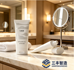 Tube cosmétique ovale plat personnalisé avec bouchon à vis 35 mm, surface mate/brillante, marque Sanfeng, étiquetage personnalisé, matériau LDPE - Product Image 3
