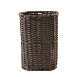 Großhandel Natural Wicker Woven Basket Badezimmer Lagerung Wäsche korb