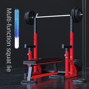 Rastrelliera Multifunzionale dal Design Speciale per Allenamento Commerciale, Attrezzatura per Home Fitness, Sollevamento Bilanciere e Squat con Panca di Protezione - Product Image 2