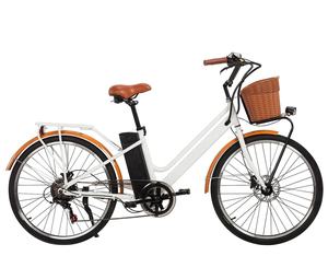 Gran oferta <span class=keywords><strong>de</strong></span> bicicleta híbrida eléctrica para adultos <span class=keywords><strong>de</strong></span> 26 pulgadas con cesta delantera <span class=keywords><strong>Shimano</strong></span> Derailleur Electronic Smart Type para City Commute - Product Image 2