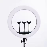 Ensemble de lampes de photographie LED de 21 pouces, HQ-21n, lumière annulaire, gradateur progressif avec supports de téléphone, télécommande pour le maquillage Selfie