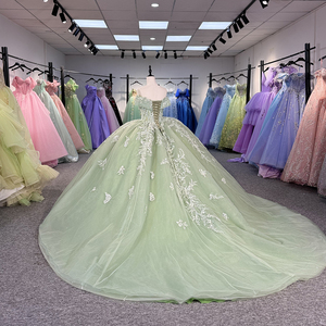 ชุดเดรสออกงานสำหรับเด็กหญิง16คน6790 Jancember ชุดเดรสราตรีประดับเลื่อมไข่มุกไข่มุกสไตล์เม็กซิกัน - Product Image 4