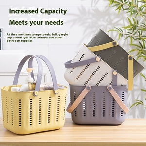 Cesta de almacenamiento de artículos de tocador de baño de estudiante hueco portátil cesta de baño suave de plástico grueso para dormitorio <span class=keywords><strong>farmacia</strong></span> doméstica - Product Image 4