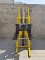 Nouveau transpalette semi-électrique hydraulique de 1 tonne, élévateur à chaîne, double commande manuelle et électrique, robuste, en acier, pour entrepôt, garantie 1 an