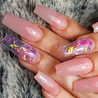 Senboma fait à la main vente en gros de faux ongles de salon de cercueil longs ongles colorés à presser