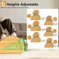 Repose-pieds en bambou sous le bureau au travail Repose-pieds moderne Repose-pieds ergonomique Surface de massage en galets pour la maison Autres meubles