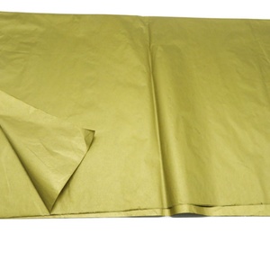 Papier de soie doré métallisé double face, couleur d'encre jaune doré, pour l'emballage cosmétique - Product Image 4