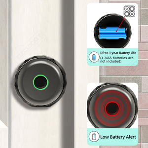 Aluminum Tuya App Control Smart <strong>Knob</strong> <strong>Door</strong> Lock with Biometric Fingerprint Cloud &amp; SDK Support for Wood <strong>Doors</strong> - Product Image 3