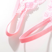 Sous-vêtements exotiques séduisants à entrejambe ouvert, culottes transparentes en dentelle pour femmes