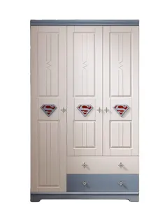 Детский 3-дверный шкаф, мультяшный минималистичный стиль, домашняя мебель и комплект для спальни