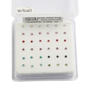 2.0 millimetri argento Sterling 925 piercing naso anello con etero end - Product Image 1