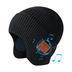 Bonnet <span class=keywords><strong>LED</strong></span> lumineux chaud d'hiver rechargeable lavable avec casque audio sans fil et écouteurs sportifs – Cadeau - Product Image 3