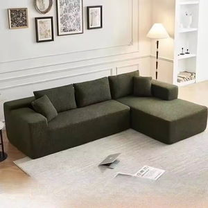 Sofá Esquinero Seccional Comprimido para Sala de Estar/Apartamento, Ahorro de Espacio, Sin Marco, Mueble de Espuma - Product Image 5