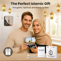 Vente en gros usine Aimant de réfrigérateur personnalisé avec musique Bluetooth, télécommande et 1 Go de mémoire audio, thème Art de la mosquée, cadeau audio islamique sacré pour musulmans