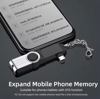 Adaptateur OTG 2-en-1 USB 3.0 femelle vers Micro USB mâle et Type-C mâle Connecteurs sortie DC pour tablette et téléphone mobile