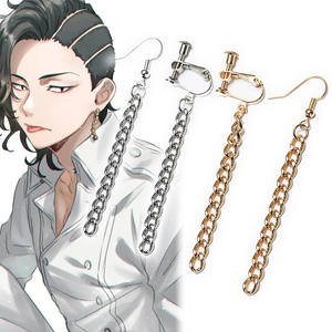 Anime <span class=keywords><strong>Tokyo</strong></span> <span class=keywords><strong>Revengers</strong></span> <span class=keywords><strong>pendientes</strong></span> PRISMA WING cadena oreja Clip colgante hombre mujer moda Halloween Cosplay accesorio - Product Image 1
