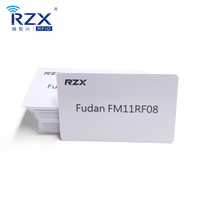 Échantillon gratuit de carte vierge de taille CR80, FM11RF08, imprimable, cartes à puce RFID intelligentes 13,56 MHz