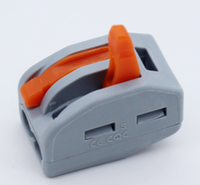 Connecteur de fil enfichable à 2 pôles Connecteur d'épissure avec leviers Bornes de connexion rapide WAGOS pour le câblage 2.5mm Liste UL 222-412