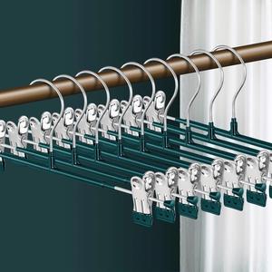 Multi Stackable Durable Space Saving Metal Skirt <b>Hangers</b> for Skirts and Pants with Clips Wardrobe Use - Product Image 1