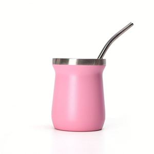 Matte <b>Powder</b> Coating 8oz Stainless Steel <b>Mate</b> Mug Anti Scratch Reusable Small Capacity Tumbler - Product Image 1
